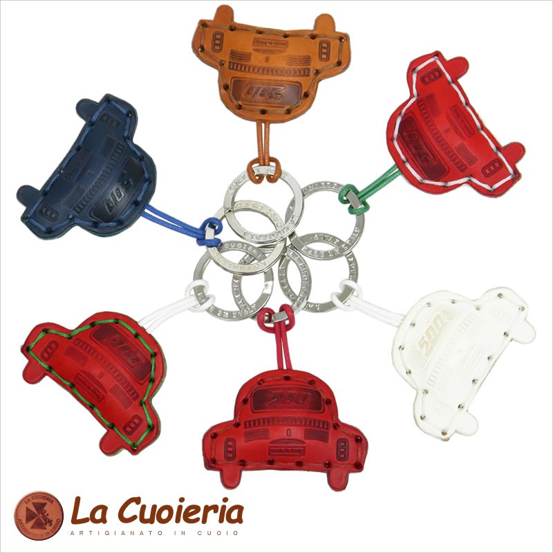 【La Cuoieria】イタリアンミニカーレザーキーホルダー