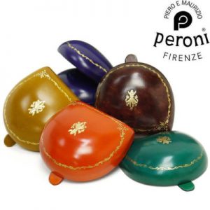 【peroni（ペローニ）】イタリア製 本革 22金 刻印入り 馬蹄型 小銭入れ コインケース