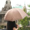 オーガンジーローズエンブロイダリーバルーン晴雨兼用長日傘