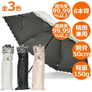 日傘 折りたたみ傘 ミニ 晴雨兼用 遮光率 遮蔽率 99.99％ 超軽量