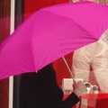 【Rainbow】イタリア製ローズハンドル折りたたみ傘＜全５柄＞