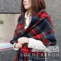 【Lochcarron of Scotland】英国上質ラムズウール100%タータンチェック大判ストール＜ブラックスチュアート＞