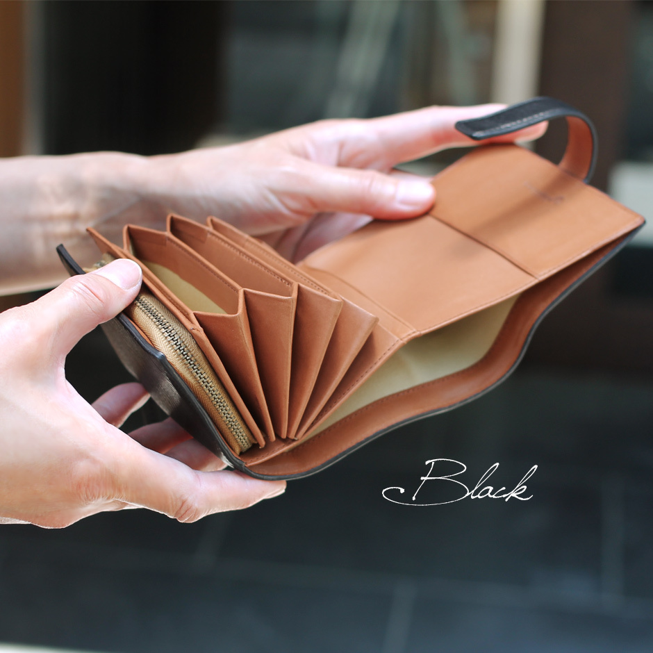 イタリア名門タンナー社製カラフルレザーアコーディオン型財布＜IL RICCA＞