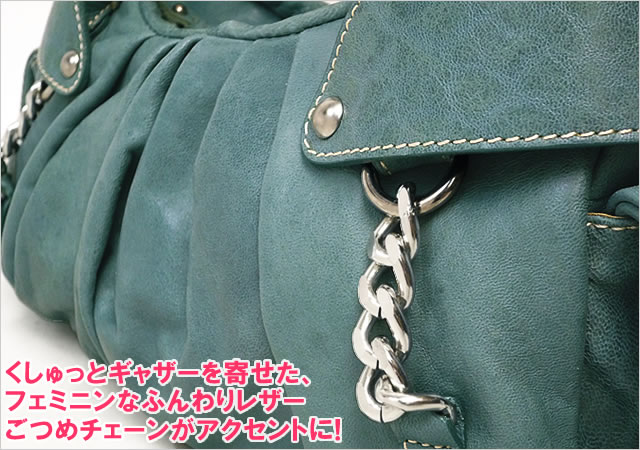 TOSCANI（トスカーニ）】イタリア本革チェーン＆サイドポケット付き 
